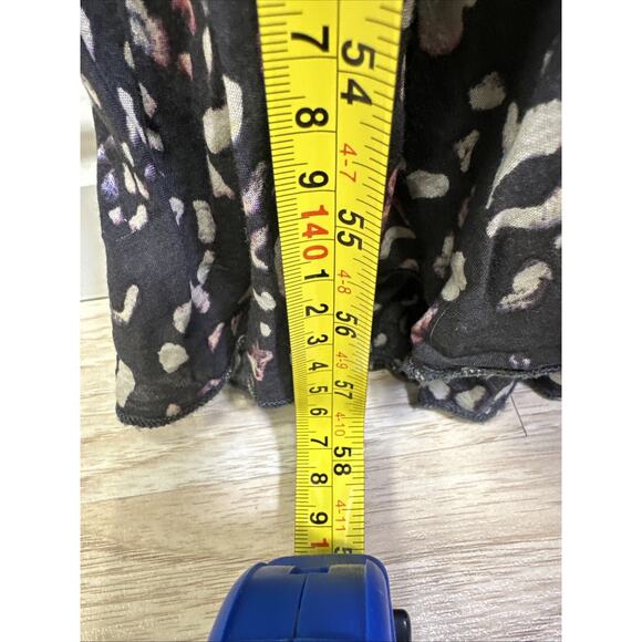 Free People First Kiss Maxi Dress S Navy Blue Cheetah Print Y2K Witchy - Picture 9 of 9